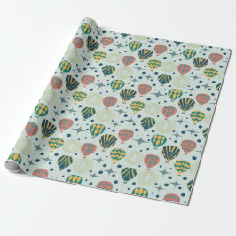 Äventyr väntar Varm luft Ballong Sage Presentpapper