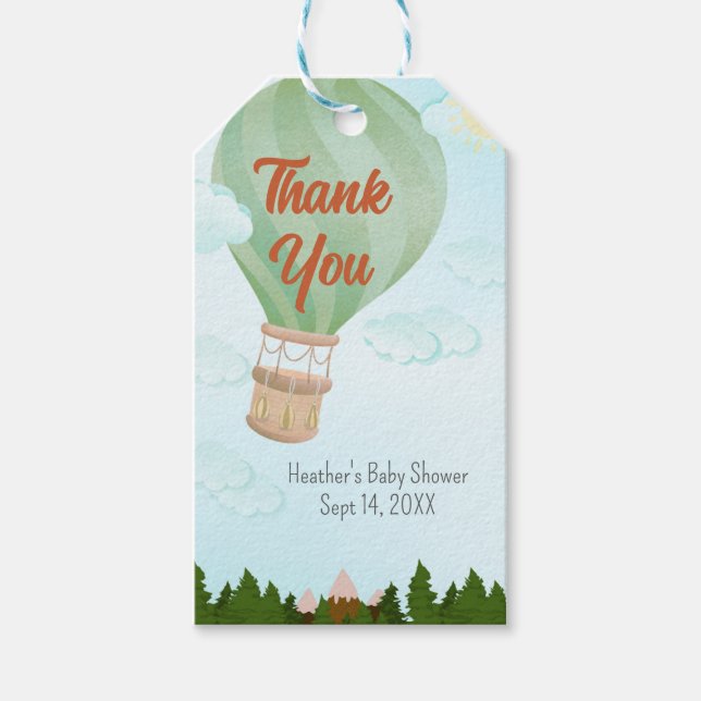 Äventyr väntar Varmballong Presentetikett (Framsidan)