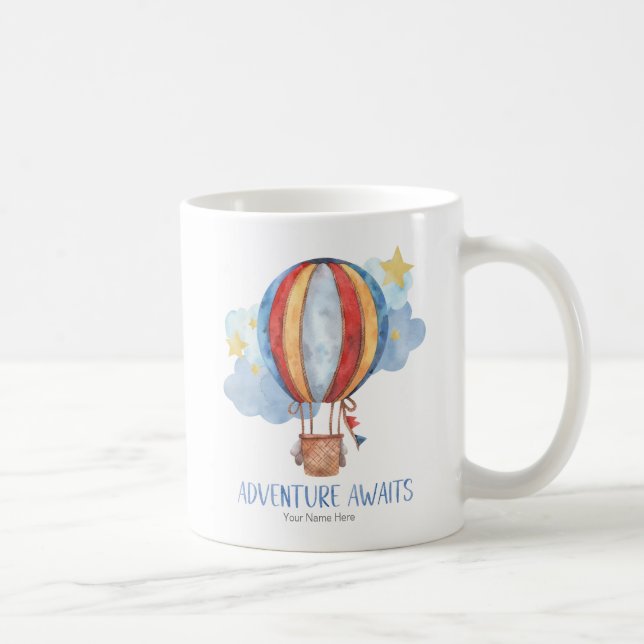 Äventyr Väntar Varmt Luftballong  Kaffemugg (Höger)