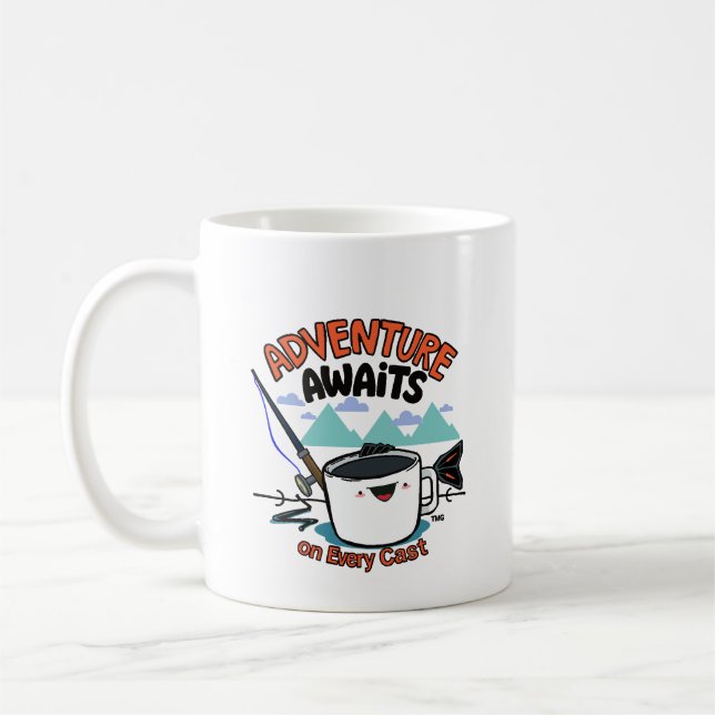 Äventyr Väntar vid Varje Kast Kaffemugg (Vänster)