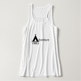 Äventyr Vibes Camping Tält Logotyp Typography Linne Med Racerback