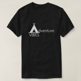 Äventyr Vibes Camping Tält Logotyp Typography T Shirt