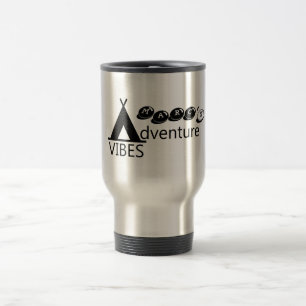 Äventyr Vibes Tält Typografi med Namn, Camping Resemugg