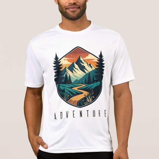 Äventyr - Vintage utomhus T-Shirt (Framsida)