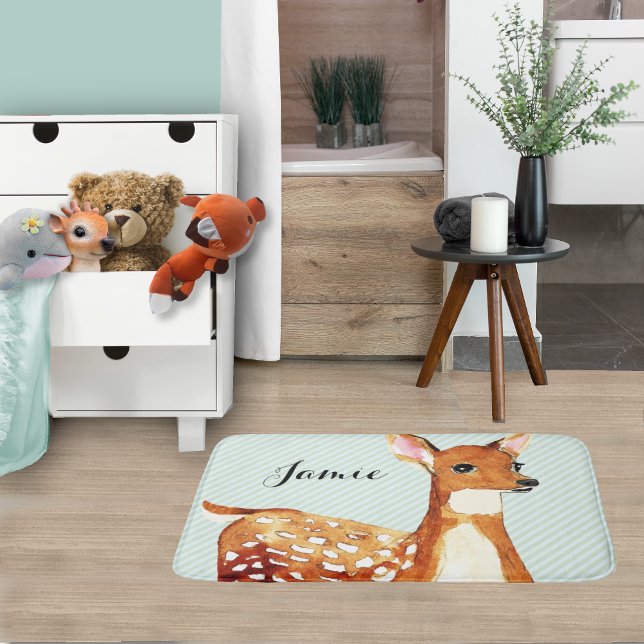 Äventyr Woodland Fawn Hjort Childrens Badrumsmatta (Skapare uppladdad)