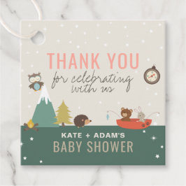 Äventyr Woodland Girl Baby Shower Tack Gåvor Etiketter