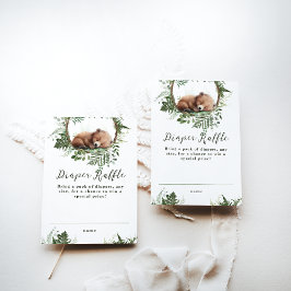 Äventyr Woodland Mushroom Bear Pojke Shower Tilläggskort