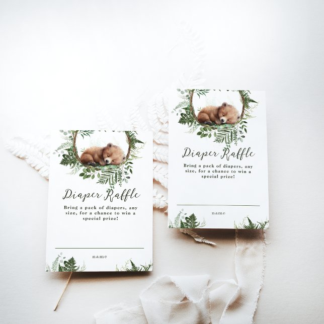 Äventyr Woodland Mushroom Bear Pojke Shower Tilläggskort (Skapare uppladdad)