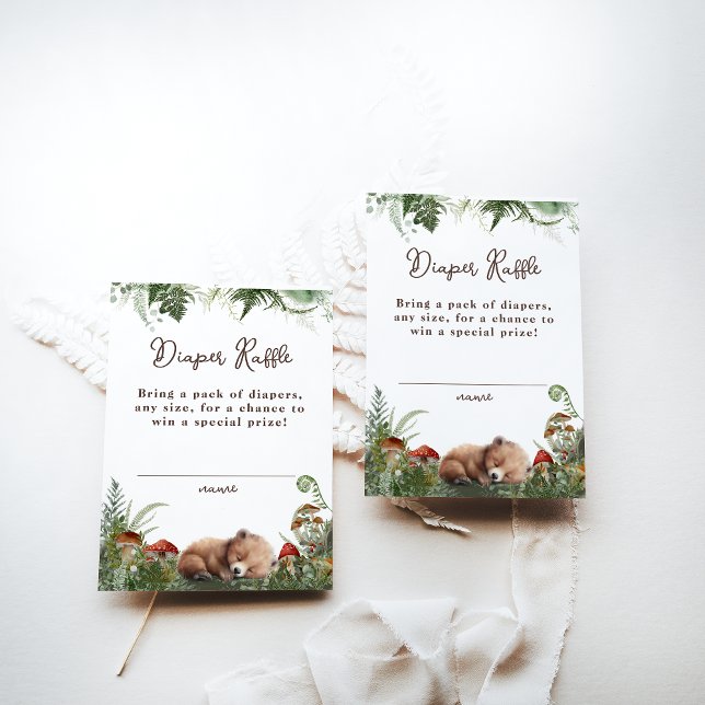 Äventyr Woodland Mushroom Fern Pojke Shower Tilläggskort (Skapare uppladdad)