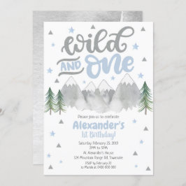 Äventyra den 1st födelsedaginbjudan, vild en inbjudningar