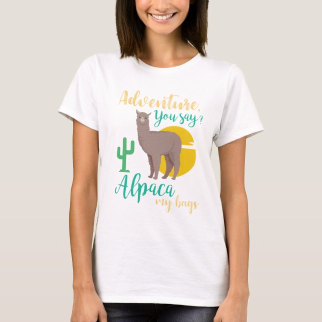 Äventyra dig något att säga? Min Alpaca hänger lös Tröja (Framsida)