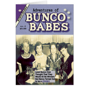 Äventyren av upplagan för lilor för Bunco Babes #2 Hälsningskort