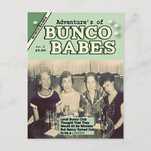 Äventyren Bunco Babes Edition #2 Inbjudan Vykort (Framsida)