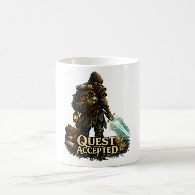 Äventyret Accepterat Fantasy Äventyrare Kaffemugg (Center)
