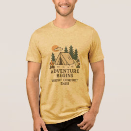 Äventyret Börjar Där Bekvämligheten Slutar T-Shirt