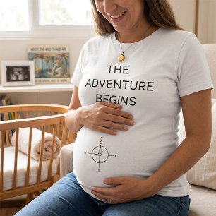 Äventyret Börjar Söt Ny Bebis Annonsering T Shirt