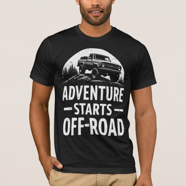 Äventyret Börjar Utanför Vägen T Shirt (Framsida)