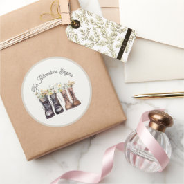 Äventyret Börjar Vandringsskor Runt Klistermärke