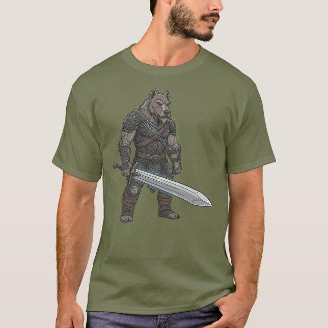 Äventyret om den irländska wolfhound-gladiatorhund t shirt (Framsida)