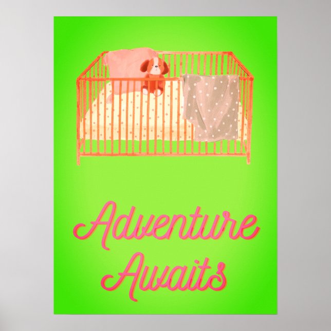 Äventyret Väntar Barnkammare Väggkonsttryck Poster (Framsidan)
