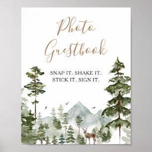 Äventyret Väntar Bröllopsdusch Foto Gästbok Poster