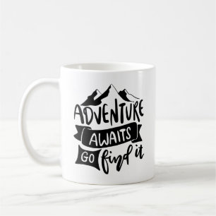 Äventyret väntar, gå och hitta det Inspirerande Ci Kaffemugg