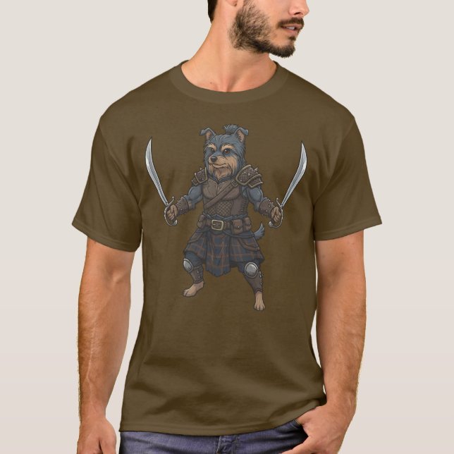 äventyrlig australisk silkyterrier gladiator t shirt (Framsida)