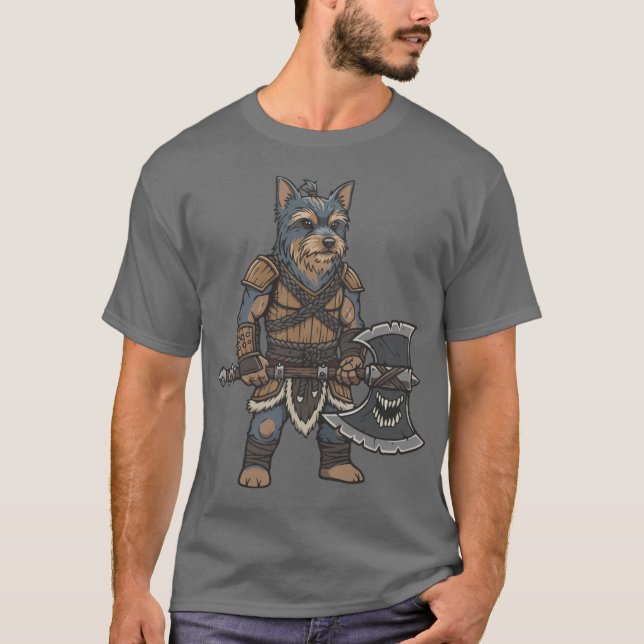 äventyrlig australisk silkyterrier gladiator t shirt (Framsida)