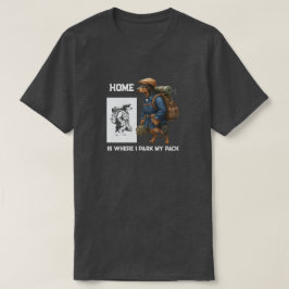 Äventyrlig Dachshund-Hikare Hemma Är Där Mitt Floc T Shirt