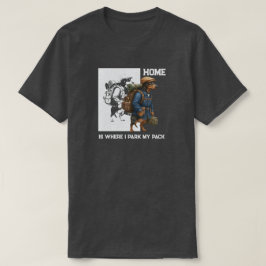 Äventyrlig Dachshund-Hikare Hemma Är Där Mitt Floc T Shirt