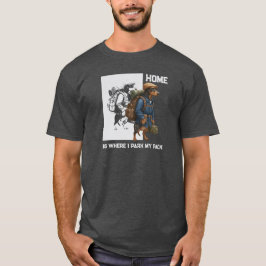 Äventyrlig Dachshund-Hikare Hemma Är Där Mitt Floc T Shirt