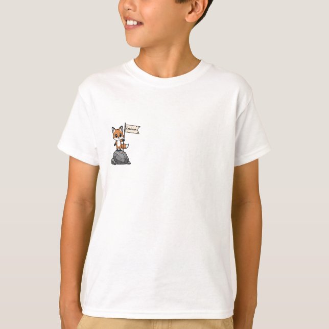 Äventyrlig Utforskare Rävvimpel Barn T Shirt (Framsida)