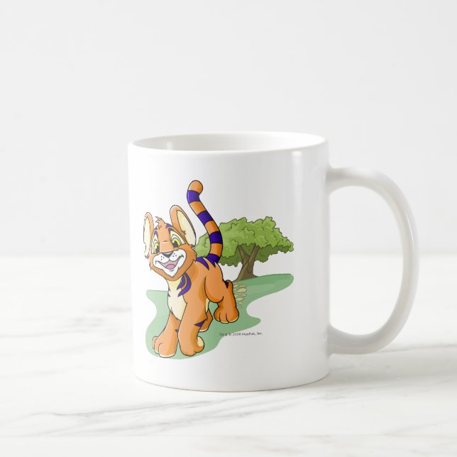 Äventyrliga orange Kougra på gåtaön Kaffemugg (Höger)