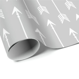 Äventyrpilar grått och vit presentpapper