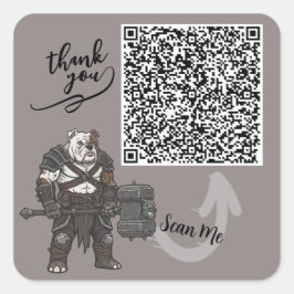 äventyrs American Bulldog gladiator hund T-Shirt Fyrkantigt Klistermärke