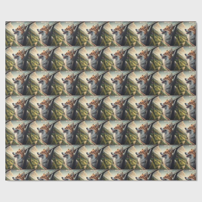 Äventyrs Corgi Presentpapper (Platt)