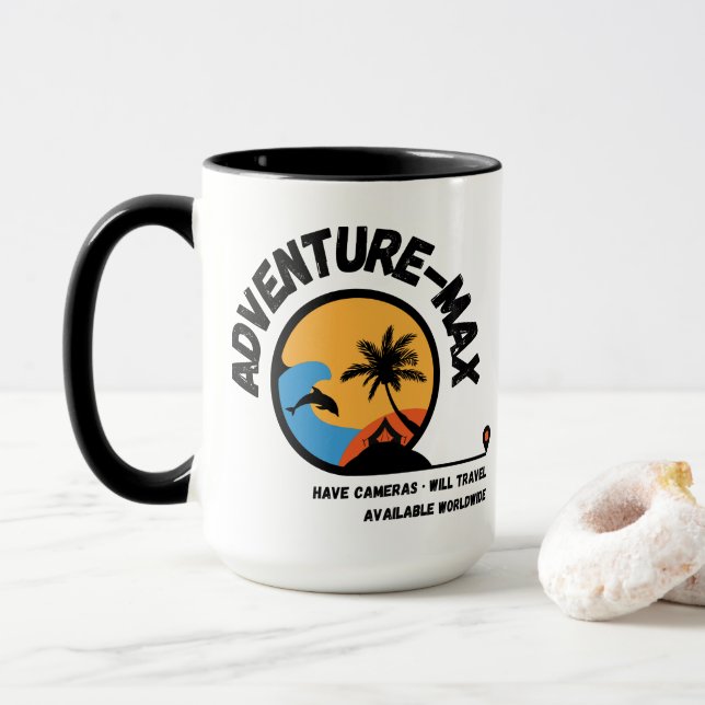 Äventyrs-MAX Logotyp Kaffemug Mugg (Med munk)