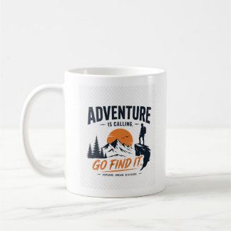 Äventyrs- och friluftslivsutforskardesign kaffemugg