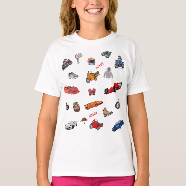 Äventyrs- och racingentusiast Peel and Stick T Shirt (Framsida)