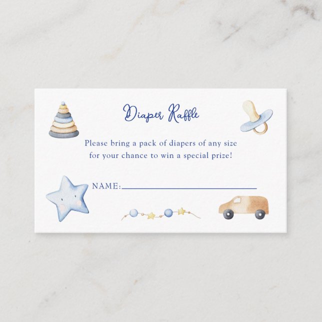 Äventyrs Pojke Baby Leksak Baby Shower Blöja Lotte Tilläggskort (Framsida)