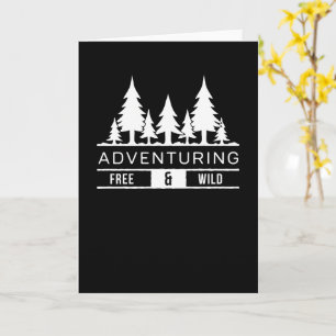 Äventyrs skog stugor Fri och vild natur design Kort