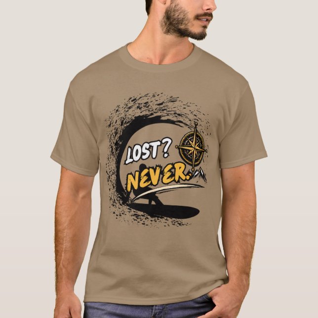 Äventyrs-T-shirt: Aldrig Förlorad T Shirt (Framsida)