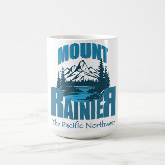Äventyrs typografi Mount Rainier | Ordkonst Desi Kaffemugg