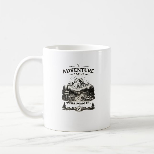 Äventyrs-Vandrings-Camping-Mugg Kaffemugg (Vänster)