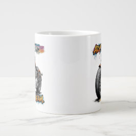 Äventyrsdrömmen – Vintage Chopper Motorcykel Jumbo Mugg