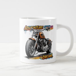 Äventyrsdrömmen – Vintage Chopper Motorcykel Jumbo Mugg