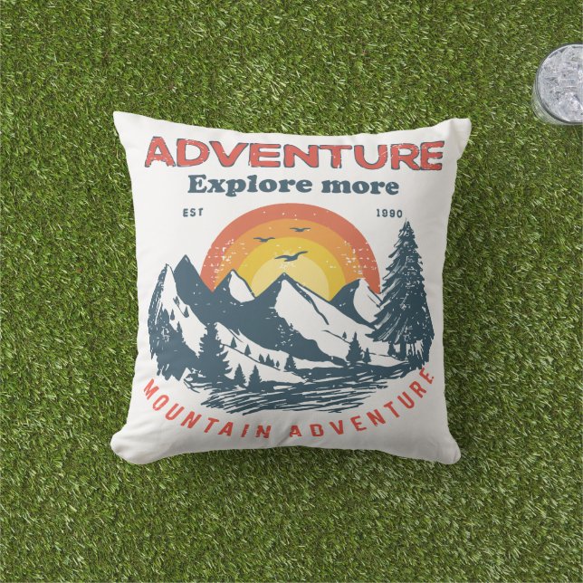 Äventyrsgräns: Retro bergsexpedition Kudde (Gräs)