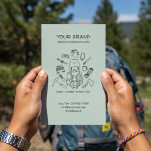 Äventyrsguider för vandring och camping Folder med Flygblad