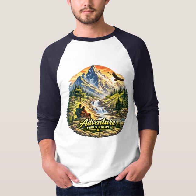 ÄventyrsKänslan Är Rätt Coastal Raglan Tröja USA (Framsida)