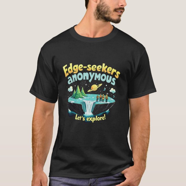Äventyrslystna Anonyma Låt Oss Utforska Äventyr T Shirt (Framsida)